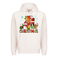Pale Pink 1st christmas santa and snowman Premium Hoodie - Zillion Design Studio