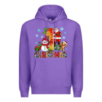 Purple 1st christmas santa and snowman Premium Hoodie - Zillion Design Studio