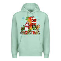 Seafoam 1st christmas santa and snowman Premium Hoodie - Zillion Design Studio