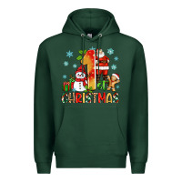 Sports Green 1st christmas santa and snowman Premium Hoodie - Zillion Design Studio