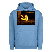 Pigment Pebble Blue Halloween Is Coming Urban Hoodie - Unal Design