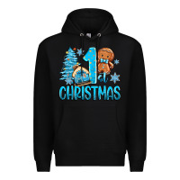 Black 1st christmas gingerbread boy Premium Hoodie - Zillion Design Studio
