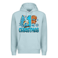 Blue Mist 1st christmas gingerbread boy Premium Hoodie - Zillion Design Studio