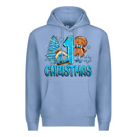 Colony Blue 1st christmas gingerbread boy Premium Hoodie - Zillion Design Studio