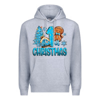 Heather Grey 1st christmas gingerbread boy Premium Hoodie - Zillion Design Studio