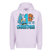 Lilac 1st christmas gingerbread boy Premium Hoodie - Zillion Design Studio