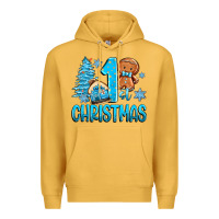 Mustard 1st christmas gingerbread boy Premium Hoodie - Zillion Design Studio