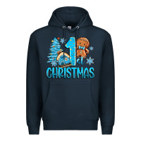 Navy 1st christmas gingerbread boy Premium Hoodie - Zillion Design Studio