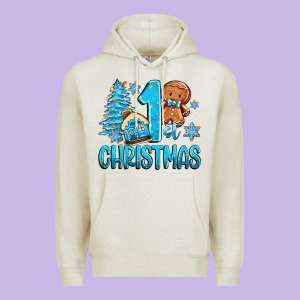 1st Christmas Gingerbread Boy Premium Hoodie Designed By Zillion Design Studio