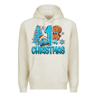 Oatmeal Heather 1st christmas gingerbread boy Premium Hoodie - Zillion Design Studio