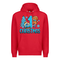 Red 1st christmas gingerbread boy Premium Hoodie - Zillion Design Studio