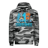 Slate Camo 1st christmas gingerbread boy Premium Hoodie - Zillion Design Studio