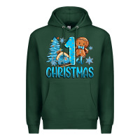 Sports Green 1st christmas gingerbread boy Premium Hoodie - Zillion Design Studio