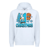 White 1st christmas gingerbread boy Premium Hoodie - Zillion Design Studio