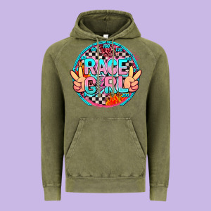 Race Girl Vintage Hoodie Designed By Adodesignshop