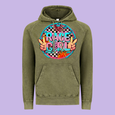 Race Girl Vintage Hoodie Designed By Adodesignshop