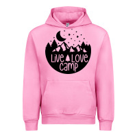 Fuchsia Pink Live Love Camp Urban Hoodie - Unal Design
