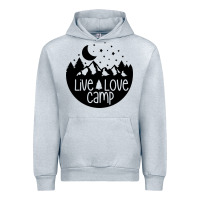 Heather Grey Live Love Camp Urban Hoodie - Unal Design