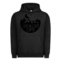 Pigment Black Live Love Camp Urban Hoodie - Unal Design