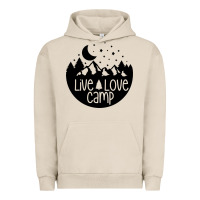 Pigment French Oak Live Love Camp Urban Hoodie - Unal Design