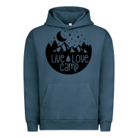 Pigment Midnight Navy Live Love Camp Urban Hoodie - Unal Design