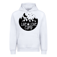 White Live Love Camp Urban Hoodie - Unal Design