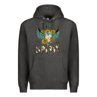 Charcoal Heather western boho free spirit Premium Hoodie - texasbilliewilder