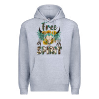 Heather Grey western boho free spirit Premium Hoodie - texasbilliewilder