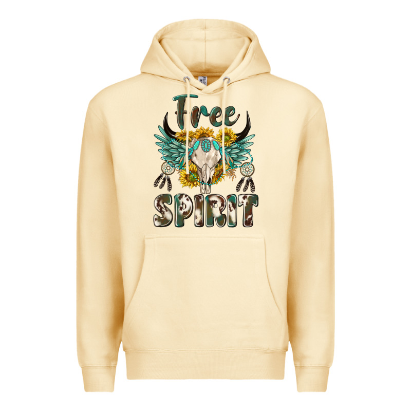 Western Boho Free Spirit Premium Hoodie by texasbilliewilder | Teevron
