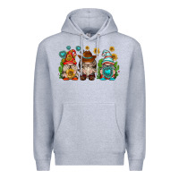 Heather Grey western gnomies Premium Hoodie - texasbilliewilder