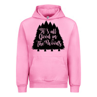 Fuchsia Pink its all good in the woods Urban Hoodie - Unal Design