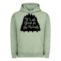 Pigment Oil Green its all good in the woods Urban Hoodie - Unal Design