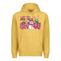 Antique Gold pink christmas let it snow Premium Hoodie - Zillion Design Studio
