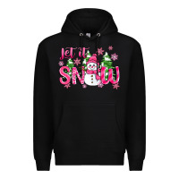 Black pink christmas let it snow Premium Hoodie - Zillion Design Studio