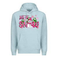 Blue Mist pink christmas let it snow Premium Hoodie - Zillion Design Studio
