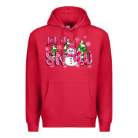 Cardinal pink christmas let it snow Premium Hoodie - Zillion Design Studio