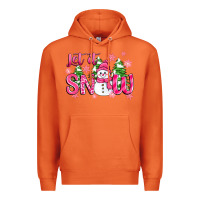 Carrot pink christmas let it snow Premium Hoodie - Zillion Design Studio