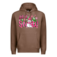 Chestnut pink christmas let it snow Premium Hoodie - Zillion Design Studio