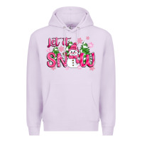 Lilac pink christmas let it snow Premium Hoodie - Zillion Design Studio