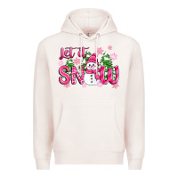 Pale Pink pink christmas let it snow Premium Hoodie - Zillion Design Studio