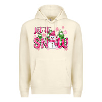 Sandshell pink christmas let it snow Premium Hoodie - Zillion Design Studio