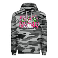 Slate Camo pink christmas let it snow Premium Hoodie - Zillion Design Studio