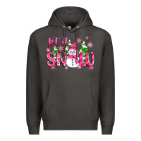 Smoke pink christmas let it snow Premium Hoodie - Zillion Design Studio