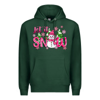 Sports Green pink christmas let it snow Premium Hoodie - Zillion Design Studio