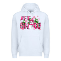 White pink christmas let it snow Premium Hoodie - Zillion Design Studio