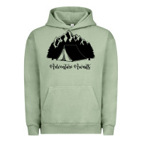 Pigment Oil Green Adventure Camping Urban Hoodie - Unal Design