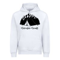 White Adventure Camping Urban Hoodie - Unal Design