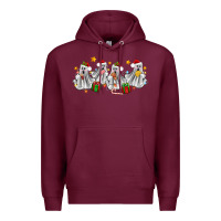 Burgundy pantasmas ghost christmas Premium Hoodie - Zillion Design Studio