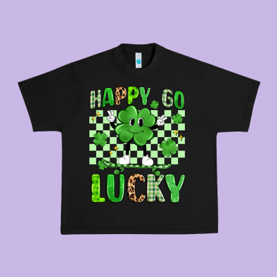 Happy Go Lucky Urban Heavy Tee Designed By Artiststas