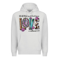Dove Grey western let all that you do be done in love with g Premium Hoodie - texasbilliewilder